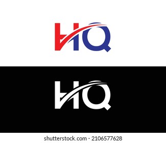 HQ Letter Logo Design Modern Professional Premium Vector Icon Template.