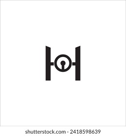 HQ letter logo design template.