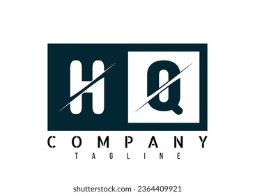 HQ Letter logo design vector template.