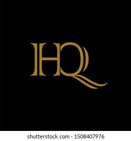 HQ Letter monogram with abstrac concept style design