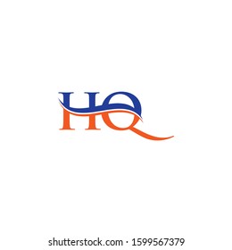 HQ letter Type Logo Design vector Template. Abstract Letter HQ logo Design