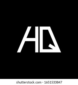 HQ logo abstract monogram isolated on black background