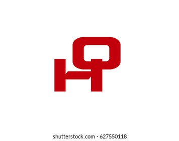 HQ Logo. Vector Graphic Branding Letter Element
