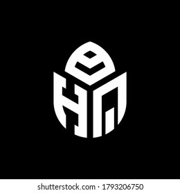 HQ monogram logo with a cypress shape luxury style design template
