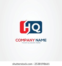 HQ or QH Creative Modern Letters Logo Design Element