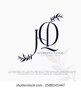 HQ, QH Initial Wedding Logo Monogram