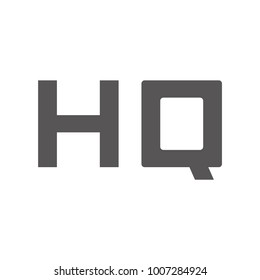 HQ quality vector icon eps10. HQ grey color text sign of TV quality.