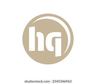 HQ sport emblem or team logotype. Ball logo with a combination of Initial letter H and Q for balls shop, sports company, training, club badge. Vector illustration.