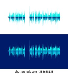 HQ Vector sound waves. Music waveform background. You can use in club, radio, pub, DJ show, party, concerts, recitals or the audio technology advertising background.