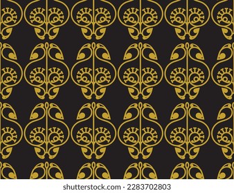 HQ Vintage Decorative Nahtlose Muster EDITABLE FARBE ..  perfekt für Stoffe, Textilien, Hintergrund, Tapeten, Innenausstattung und vieles mehr.