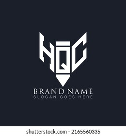 HQC Único diseño moderno de logotipo de letras vectoriales planas abstractas únicas.
