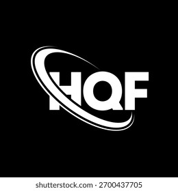 HQF logo. HQF letter. HQF letter logo design. Initials HQF logo linked with circle and uppercase monogram logo. HQF-typography for technology, business and real estate brand.