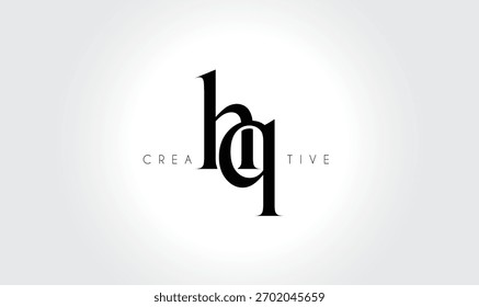 HQhq Elegant Serif Monogram Logo – Luxury Lowercase Typographic Lettermark for Modern Branding