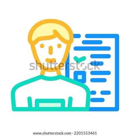 hql highly qualified lead color icon vector. hql highly qualified lead sign. isolated symbol illustration
