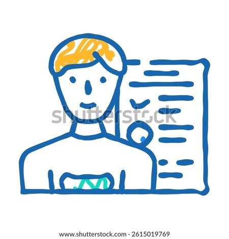 hql highly qualified lead doodle icon sketch vector. hql highly qualified lead sign. isolated symbol illustration