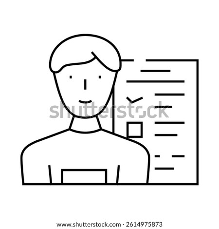 hql highly qualified lead line icon vector. hql highly qualified lead sign. isolated contour symbol black illustration