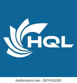 Diseño de letra HQL. Diseño del logotipo de la tecnología de la letra de HQL en un fondo azul. HQL Monogram diseño de logotipo para un empresario y negocio.