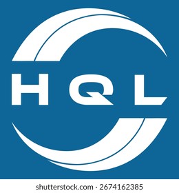 Diseño de letra HQL. Diseño del logotipo de la tecnología de la letra de HQL en un fondo azul. HQL Monogram diseño de logotipo para un empresario y negocio.