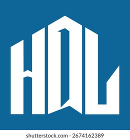 Design de letra HQL. Design do logotipo da tecnologia da letra HQL em um fundo azul. Design do logotipo da HQL Monogram para um empreendedor e uma empresa.
