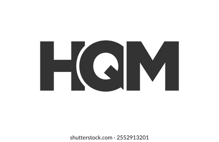 HQM logo design template with strong and modern bold text. Initial based vector logotype featuring simple and minimal typography. Trendy company identity ideal for businesses brand presence.