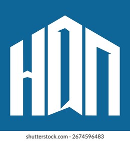 Diseño de carta HQN. Diseño del logotipo de la tecnología de la letra de HQN en un fondo azul. Diseño del logotipo de HQN Monogram para un empresario y un negocio