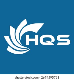HQS letter design. HQS letter technology logo design on a Blue background. HQS Monogram logo design for an entrepreneur and a business