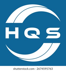 HQS letter design. HQS letter technology logo design on a Blue background. HQS Monogram logo design for an entrepreneur and a business
