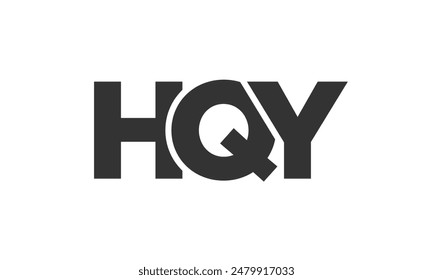 HQY logo design template with strong and modern bold text. Initial based vector logotype featuring simple and minimal typography. Trendy company identity ideal for businesses brand presence.