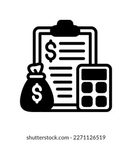 HR Budget icon in vector. Logotype