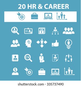 hr, career, job  icons, signs vector concept set for infographics, mobile, website, application
