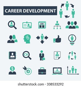 Hr, Career, Job  Icons, Signs Vector Concept Set For Infographics, Mobile, Website, Application
