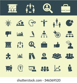 hr, career, job  icons, signs vector concept set for infographics, mobile, website, application 