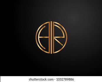 HR circle shape gold color design
