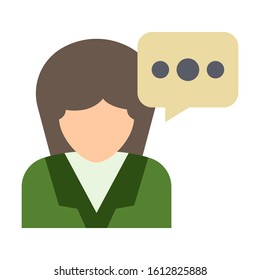 hr consulting flat vector color icon
