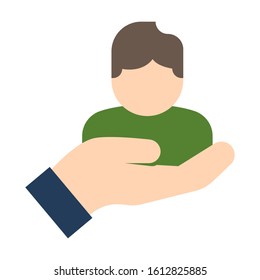 hr department flat vector color icon