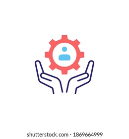 HR Department Icon In Vector. Logotype