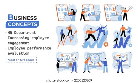 Escenarios de trabajo del departamento de recursos humanos establecidos, empleado cualificado responsable de la formación de recursos humanos en la organización. Especialista en selección, adaptación, despido, desarrollo de personal