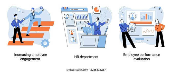 Escenarios de trabajo del departamento de recursos humanos establecidos, empleado cualificado responsable de la formación de recursos humanos en la organización. Especialista en selección, adaptación, despido, desarrollo de personal