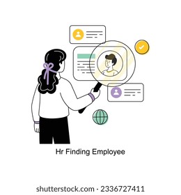 HR finding employee Flat Style Design Vector illustration. Stock illustration