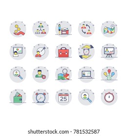 
HR Flat Vector Icons Set 
