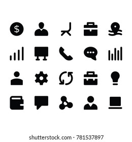 
HR Glyphs Vector Icons Set 
