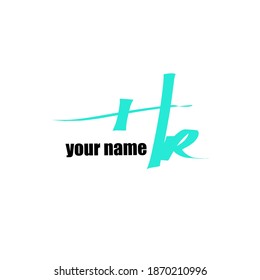 HR handwritten logo for identity