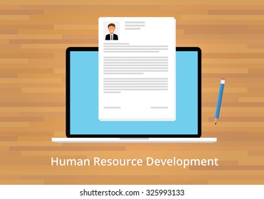 hr human resource development laptop notebook pencil