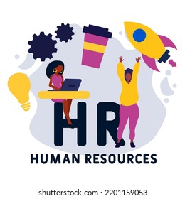 Hr Human Resources Acronym Business Concept Stock Vector (royalty Free 