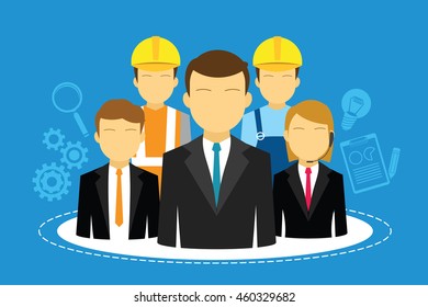 HR human resources in company vector illustration