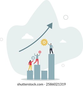 HR human resources elements with work hiring and job career.flat character life .