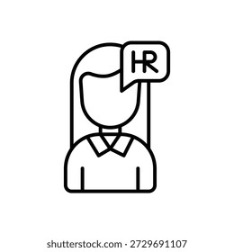 Línea de Recursos Humanos Icono: Gestión de Personas