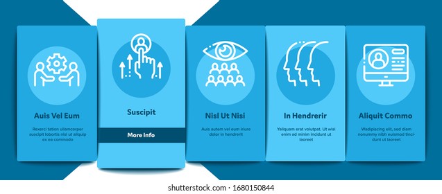 Hr Human Resources Onboarding Mobile App Page Screen Vector. Hr Management And Research, Strategy And Interview, Brainstorm And Disscusion Color Contour Illustrations