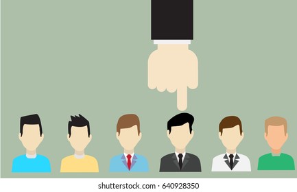 HR human resources select employee concept-vector.