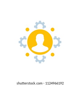 HR, human resources, staff management icon